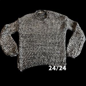 Marled black and white chunky sweater sz s